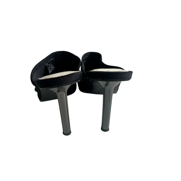 ZARA Black Strech Sandals Heels Size 7.5 / 38 - Picture 10 of 11